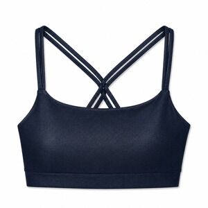 Carbon38 Metallic Blue Strappy Sports Bra Crop Top‎ Small